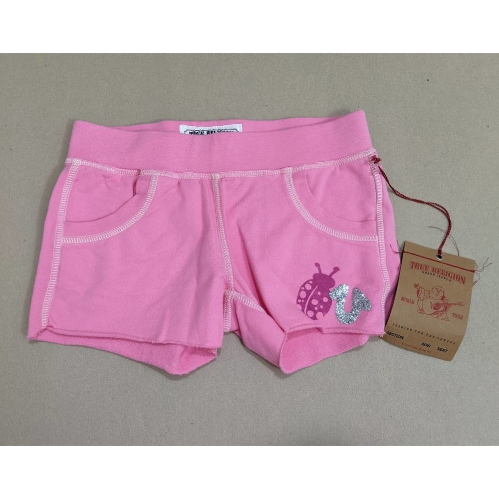 Girls sz Large L new true religion jeans brand ladybug shorts